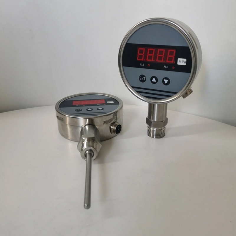 隔膜壓力表HDT104（100表盤）智能壓力控制器廣泛應(yīng)用于水電，自來水，石油，化工，醫(yī)療