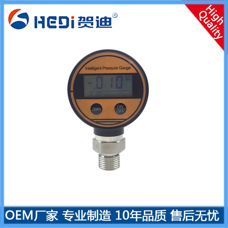 廣東HDB108電池數(shù)字壓力表應(yīng)用于電池供電，設(shè)備計量儀器等-賀迪工廠定做